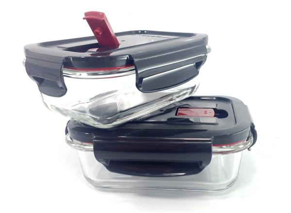 Frischhaltedosen Set Glas rechteckig - 2tlg.
